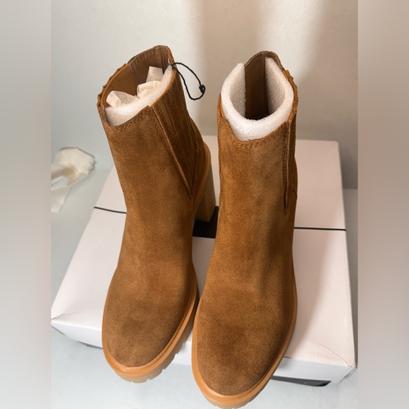 Dolce Vita Caster H2O Booties camel suede casual classic fall winter stylish - Picture 4 of 11